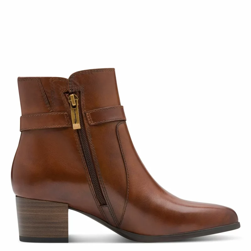Дамски Боти На Ток TAMARIS – 1-25373-45-305 COGNAC — снимка 2