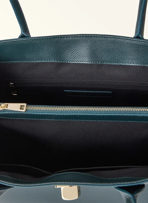 Кожена чанта 'Tote' Furla Goccia Dark Forest — снимка 3