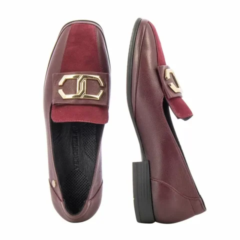 Дамски Мокасини VERONELLA – 045-5433 BORDO — снимка 5