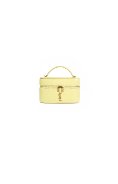 Gaby Vanity Bag in Soft Lemon Lambskin