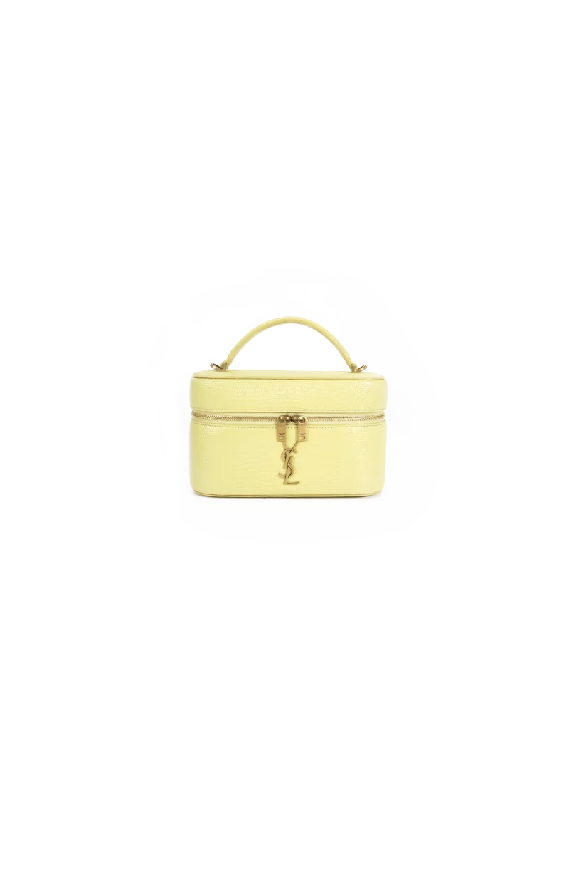 Gaby Vanity Bag in Soft Lemon Lambskin