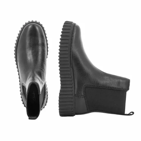 Дамски Равни Боти CLARKS – 26173858 TORHILL MAPLE BLACK — снимка 4