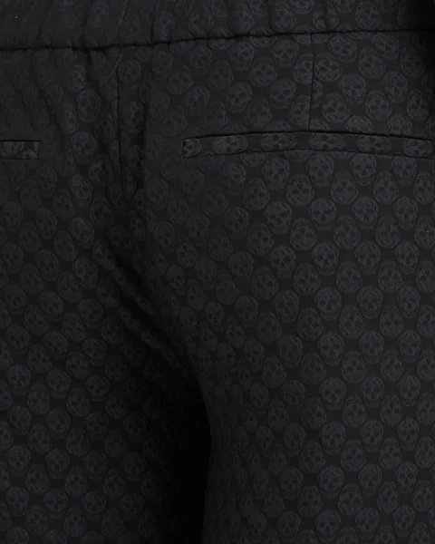 Skull Jacquard Shorts in Black — снимка 3