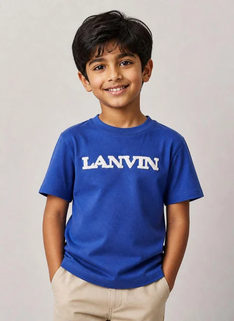 Тишърт с 3D лого Lanvin Kids — снимка 3
