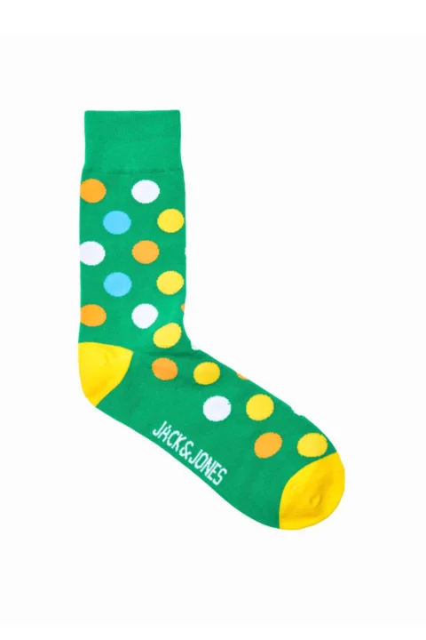 Чорапи Jaccolin Colorful Socks 5 Pack 12222876 18-5845 TCX Lush Meadow/Black Na — снимка 2