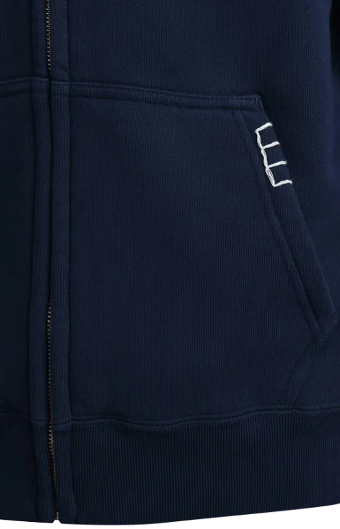 Front Zip Hoodie in Navy — снимка 3