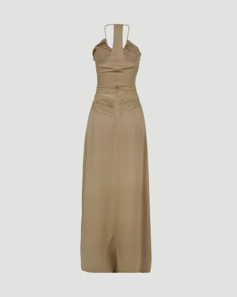 Tulle Panel Halter Dress — снимка 2