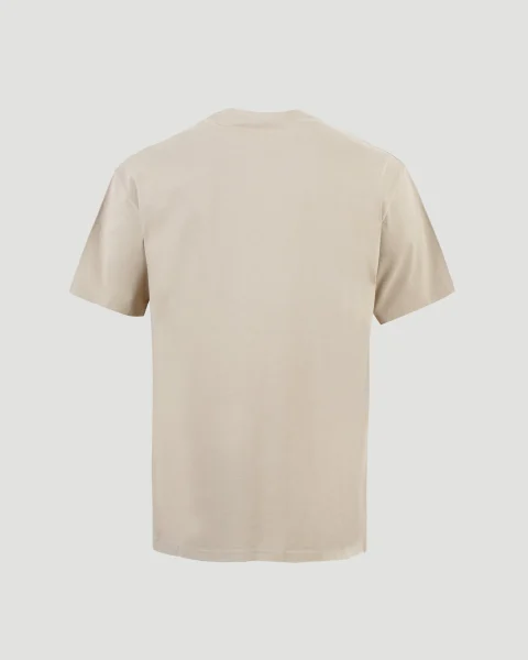 T-Shirt in Beige Cotton with Givenchy Paris Gros Grain — снимка 3