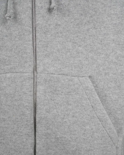 Zip-Up Cashmere Hoodie in Grey — снимка 3