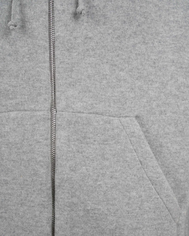 Zip-Up Cashmere Hoodie in Grey — снимка 3