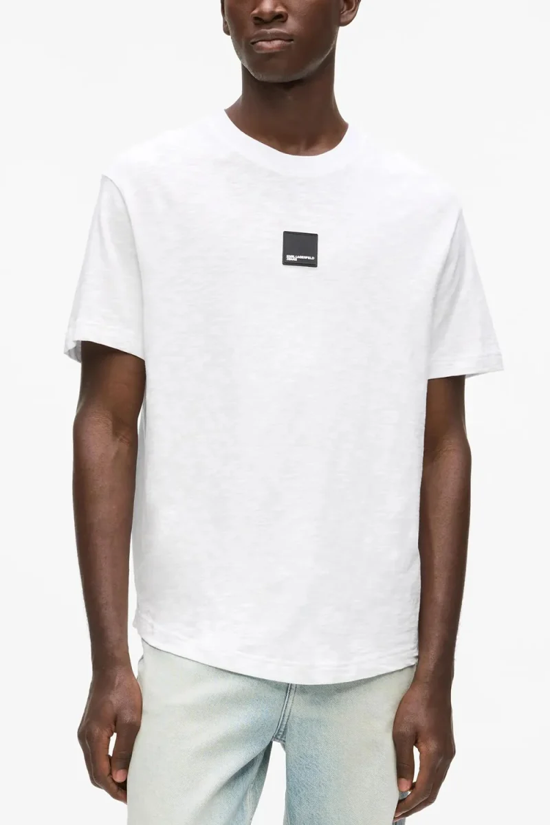 T-Shirt Klj Reg Curved Hem Slub B2M17048 100 white — снимка 2