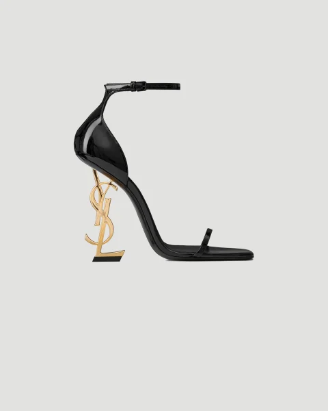 Opyum 110 Sandals in Black Patent Leather