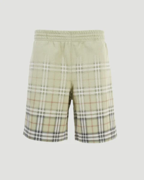 Gradient Check Cotton Shorts
