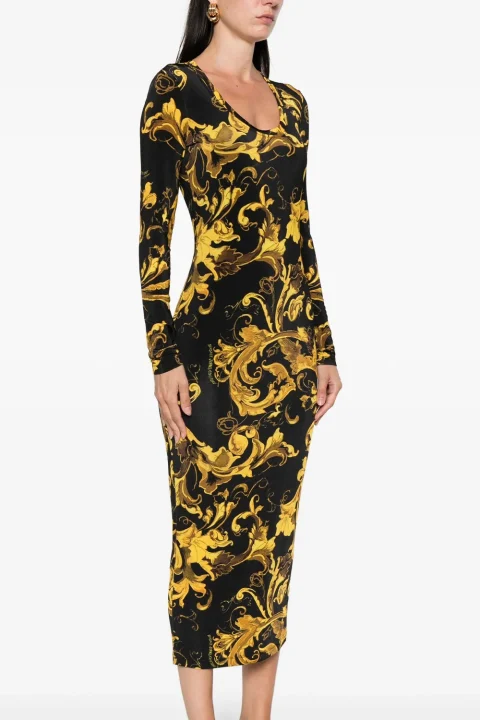 Рокля 79Dp920Co Long 79HAO920JS500 g89 black/gold — снимка 2