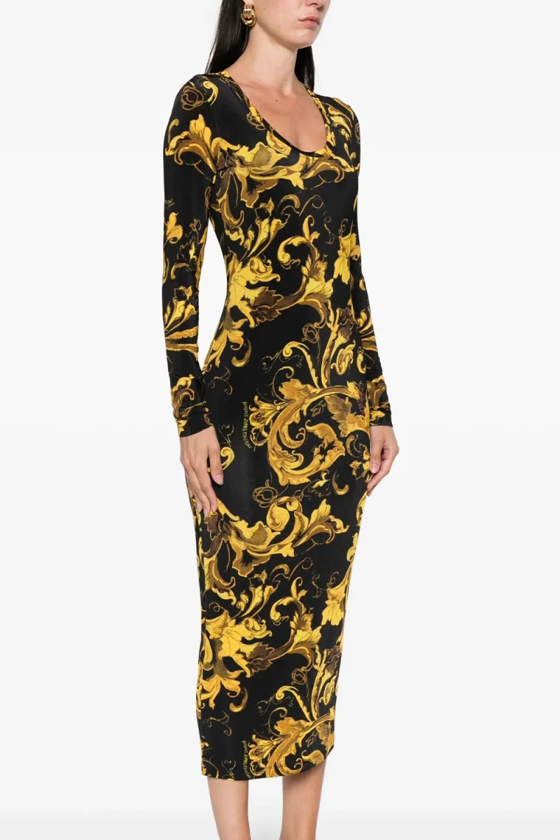 Рокля 79Dp920Co Long 79HAO920JS500 g89 black/gold — снимка 2