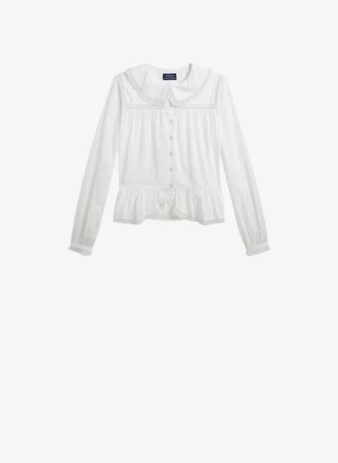 Риза с детайли от дантела Ralph Lauren Kids 2-6