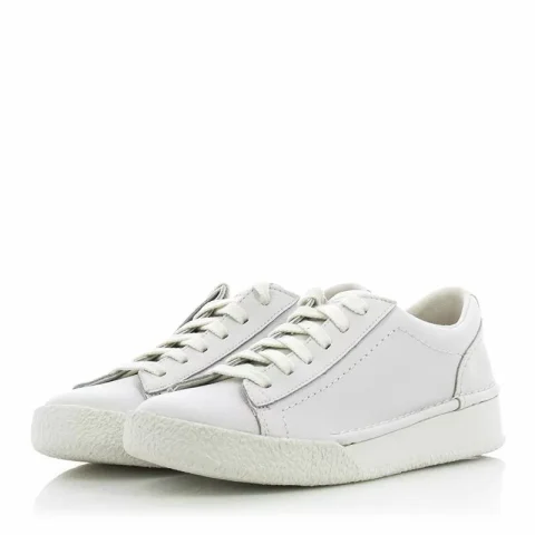 Дамски Сникърс CLARKS – 26167544 CraftCup Walk White Leather — снимка 3