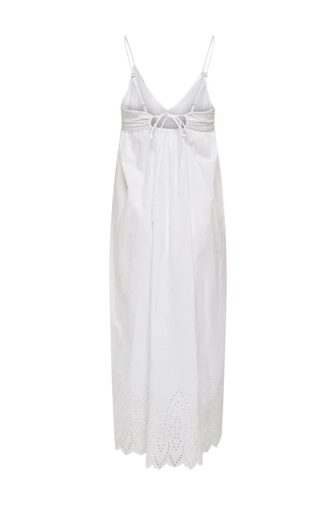 Рокля Onltulum Emb Long Strap 15369128 11-0601 TCX bright white — снимка 2
