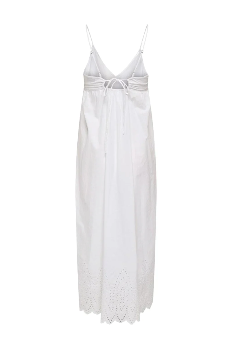 Рокля Onltulum Emb Long Strap 15369128 11-0601 TCX bright white — снимка 2