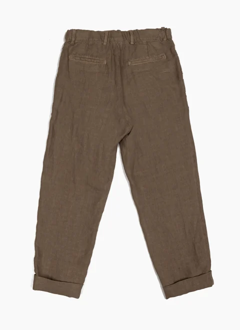 Панталон от лен Brubello Cucinelli Kids 8-10 — снимка 2