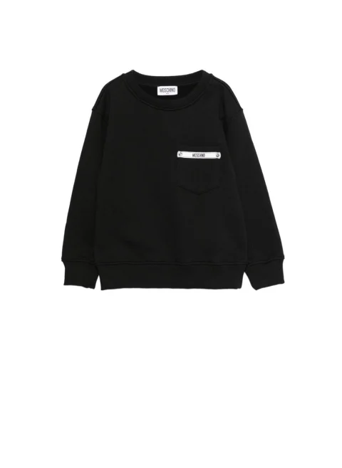 Суитшърт с апликиран джоб Moschino Kids