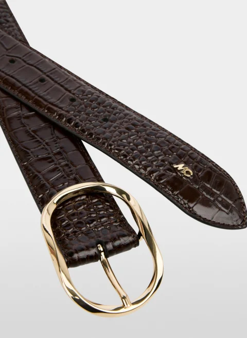 Кожен колан 'Crocodile-effect' Marc Cain Collections — снимка 2