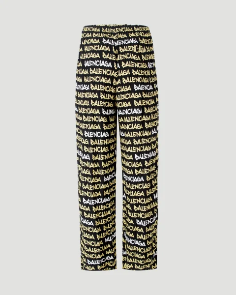 Viscose Pyjama Pants with Logo — снимка 2