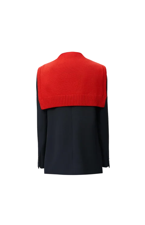 Wool Jacket in Navy Blue — снимка 3