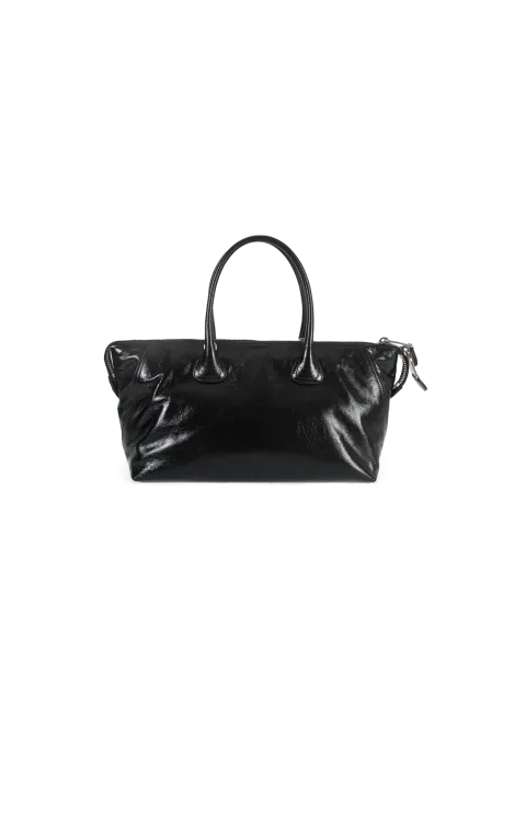 Black Shiny Leather Bag — снимка 2