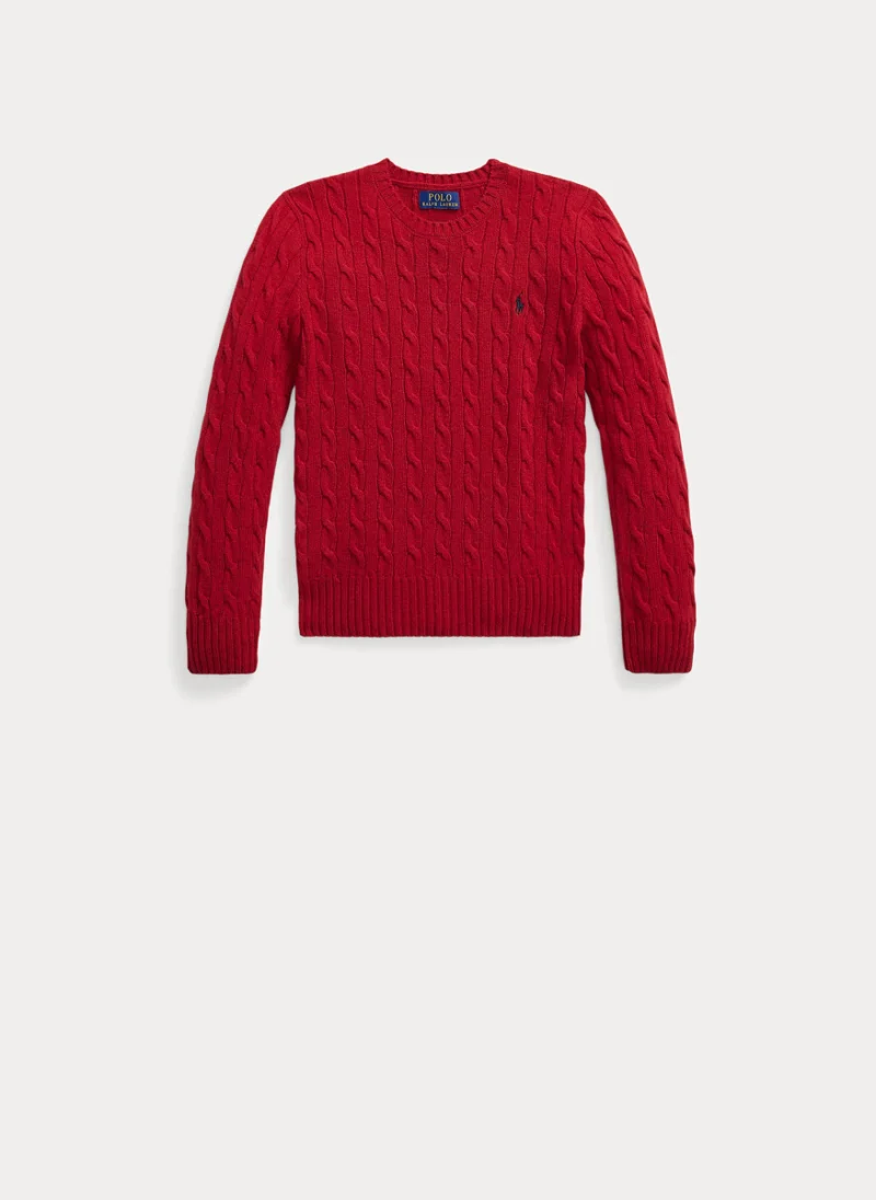 Пуловер от вълна 'Cable-Knit' Ralph Lauren Kids 7-14
