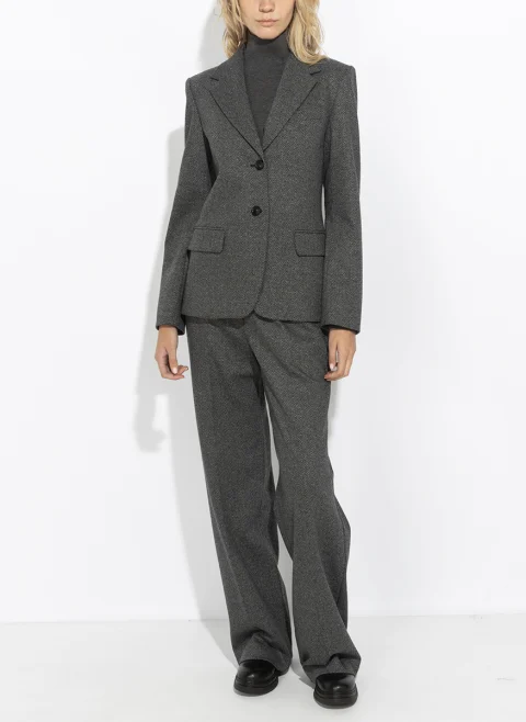 Едноредно сако с вълна Weekend Max Mara Wkdferoce — снимка 4