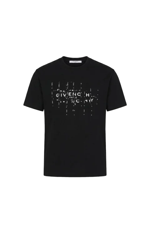 T-Shirt in Cotton with Photographic Negative Print