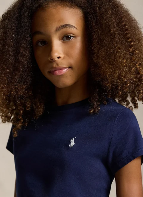 Тишърт с бродерия Ralph Lauren Kids 7-14 — снимка 3