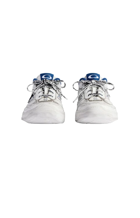 Hamptons Worn-Out Sneaker in White/dark Blue/grey — снимка 3