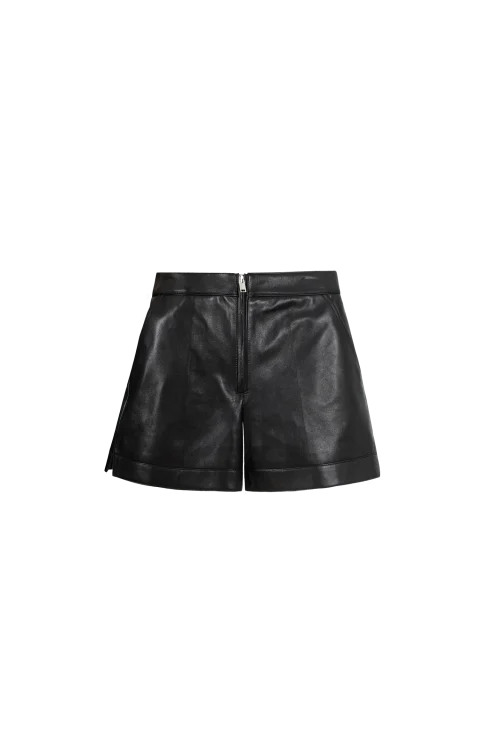 Leather Shorts in Black