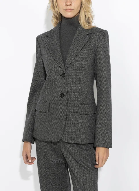 Едноредно сако с вълна Weekend Max Mara Wkdferoce — снимка 5