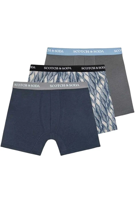Бельо (Pack of 3) Ctn Strtch Bxr Brf-Mnl Box SSFA25M156476 434 blue/grey