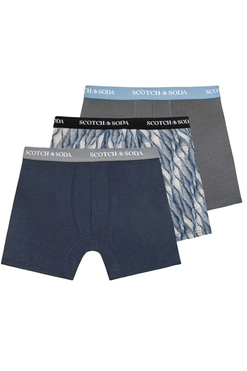 Бельо (Pack of 3) Ctn Strtch Bxr Brf-Mnl Box SSFA25M156476 434 blue/grey
