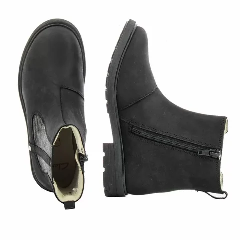 Боти Момичета CLARKS – 261537496010 Astrol Orin K Black Leather — снимка 5