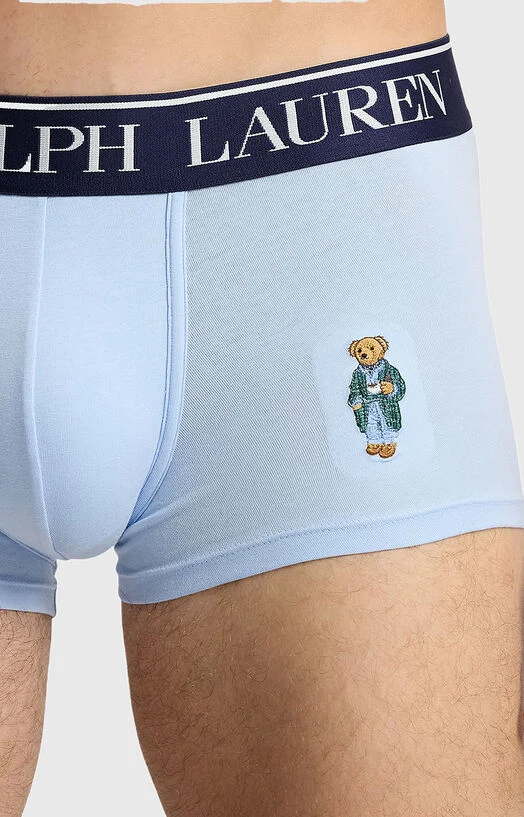Светлосини боксерки с Polo Bear принт — снимка 3