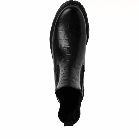 Дамски Равни Боти TAMARIS – 1-25427-41-028 BLACK CROCO — снимка 5