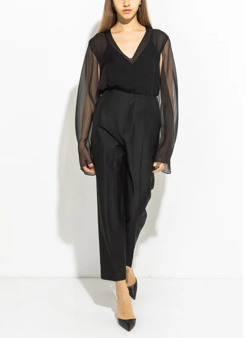 Топ от коприна Alberta Ferretti — снимка 7