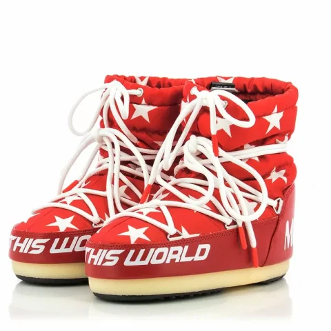 Дамски Спортни Боти MOON BOOT – 14601700 LIGHT LOW STARS RED/WHITE — снимка 3