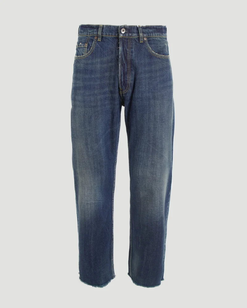 Straight-Leg Jeans in Blue Wash