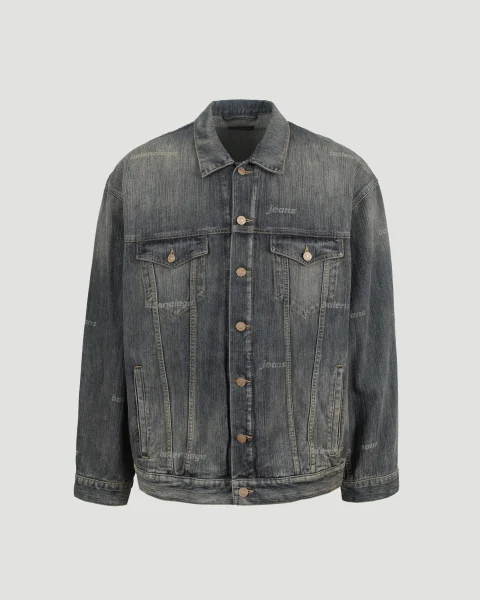 Logo Detailed Button-Up Denim Jacket