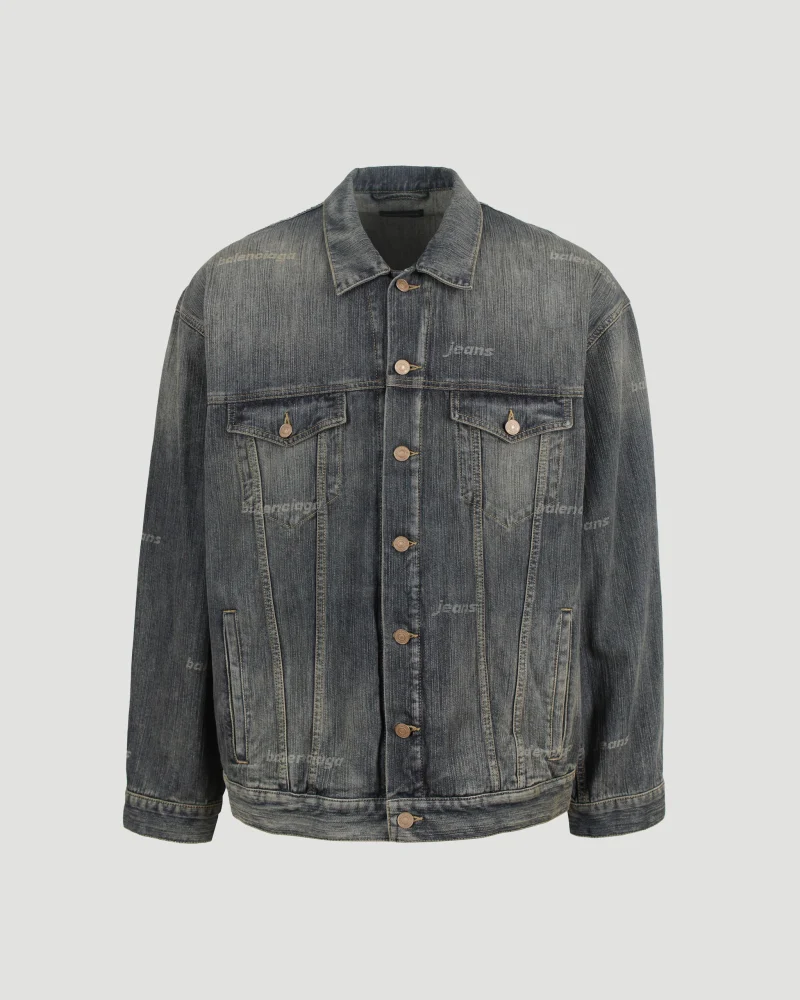 Logo Detailed Button-Up Denim Jacket