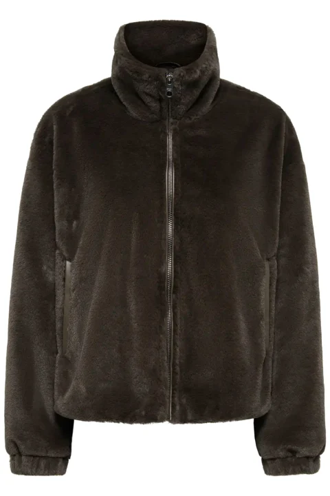 Яке Onldana Sol Faux Fur 15373829 19-0712 TCX demitasse