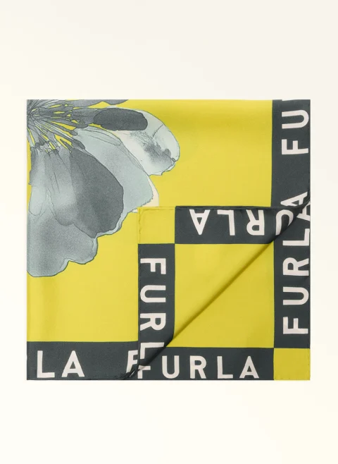 Копринен шал Furla Lea Toni Deep Green