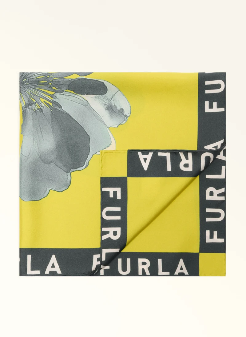 Копринен шал Furla Lea Toni Deep Green