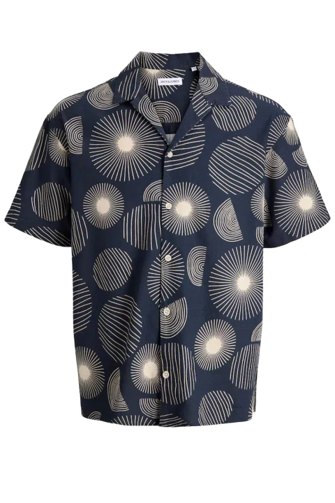 Риза Jjabstract Print Ss Resort 12290408 19-3923 TCX navy blazer